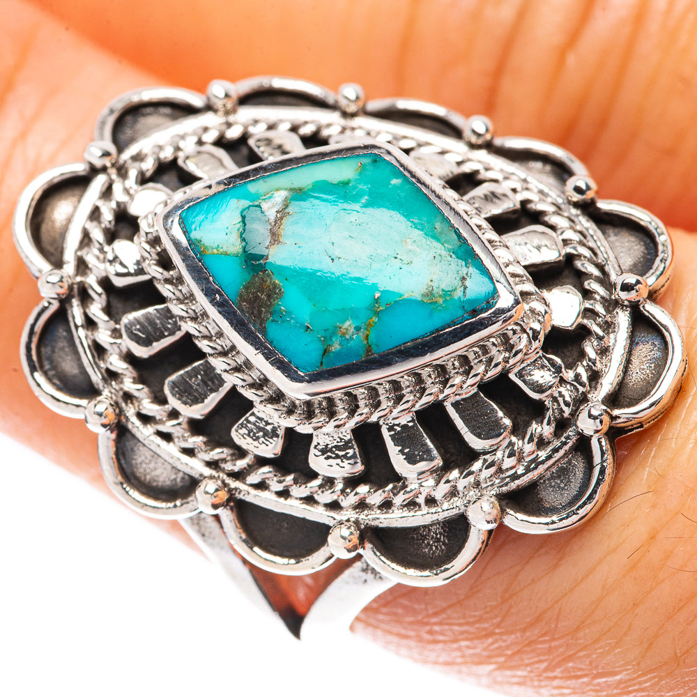 Rare Arizona Turquoise Ring Size 7.75 (925 Sterling Silver) R2214