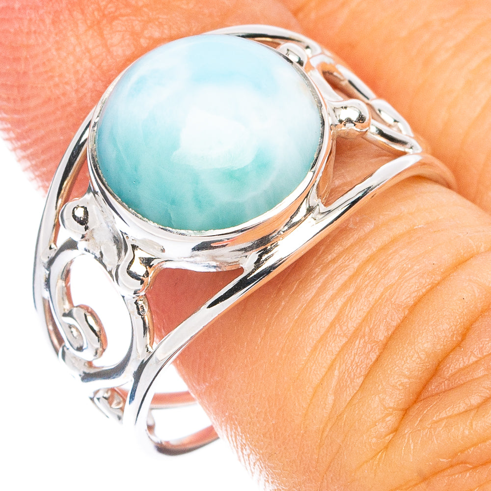 Premium Larimar Ring Size 8 (925 Sterling Silver) R8067