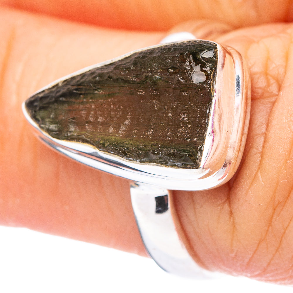 Rare Moldavite Ring Size 6 (.925 Sterling Silver)