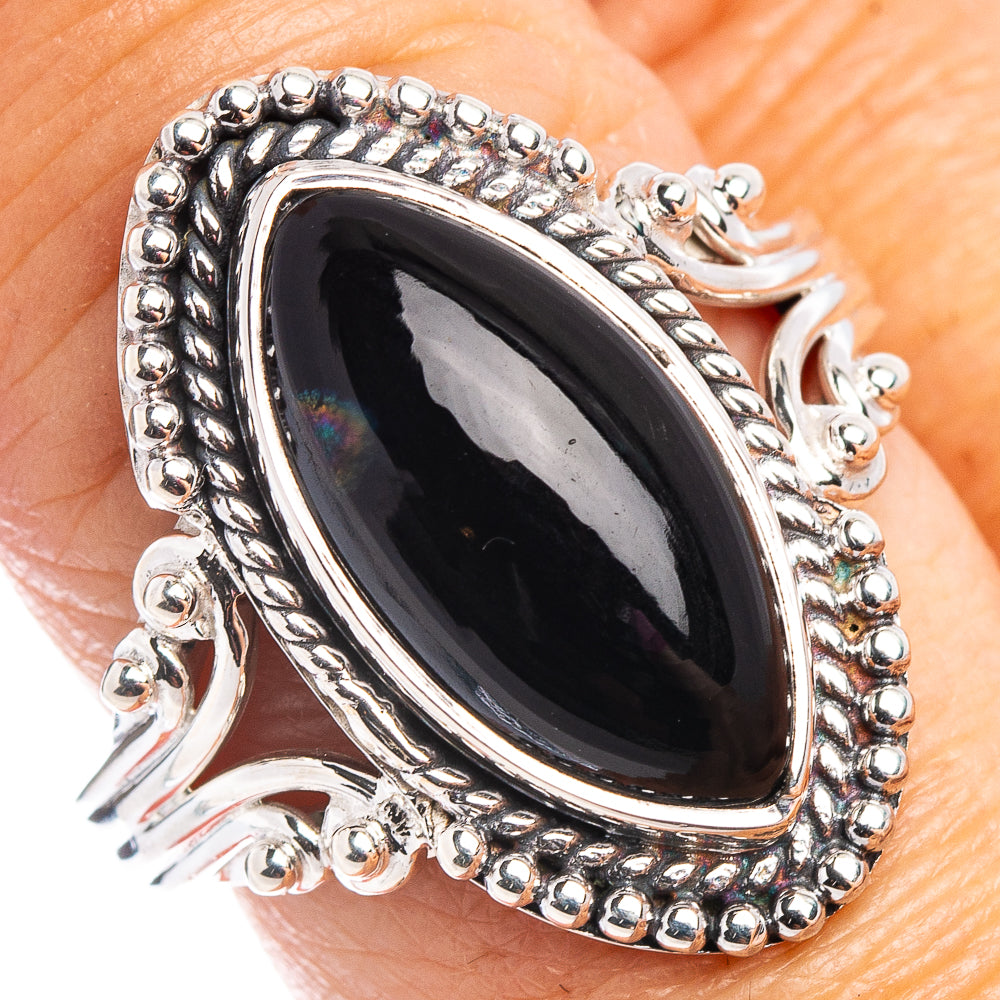Premium Black Onyx Ring Size 7.75 (.925 Sterling Silver)