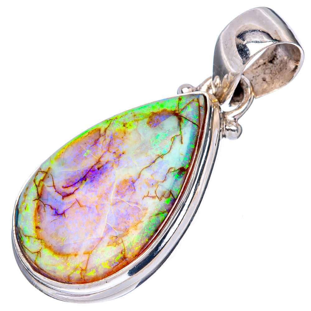 Rare Sterling Opal Pendant 1 3/8" (925 Sterling Silver) P42895