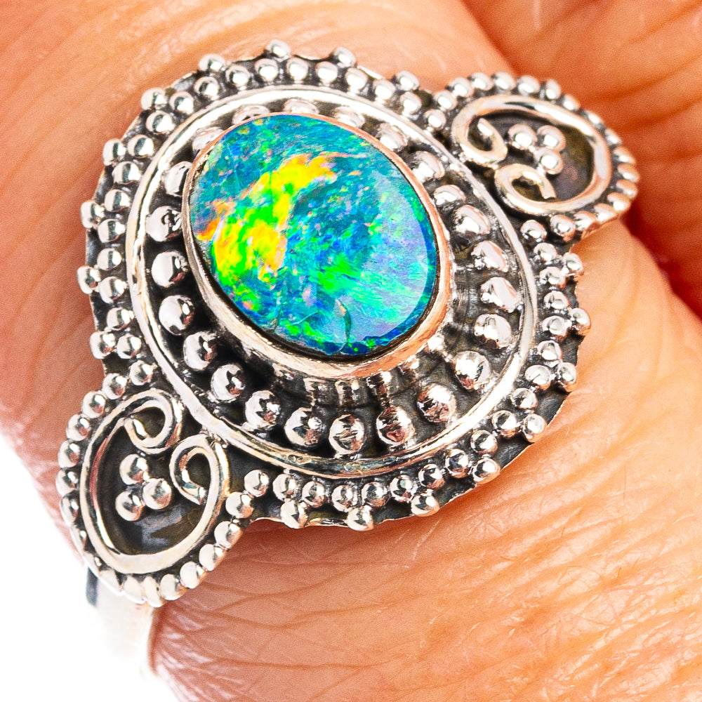 Rare Doublet Opal Ring Size 8.25 (.925 Sterling Silver)