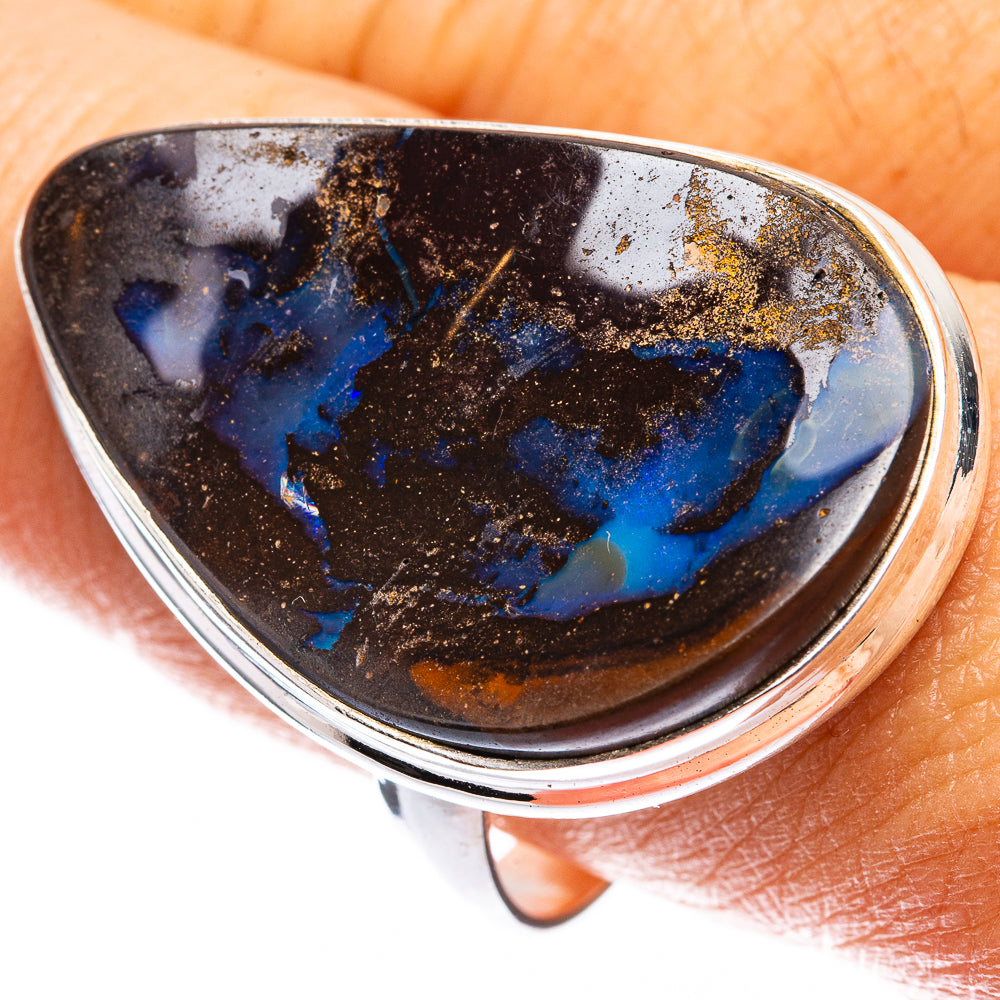 Large Boulder Opal Ring Size 10.75 (925 Sterling Silver) R142738