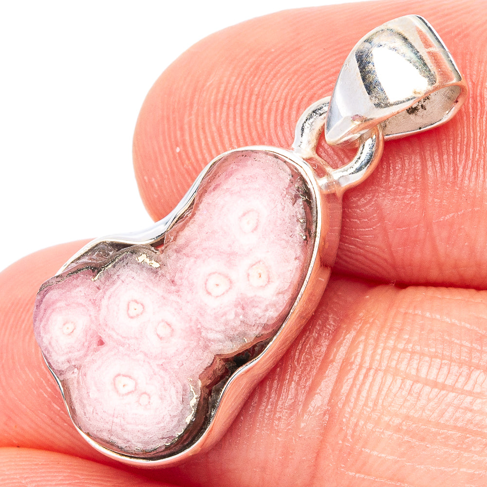 Rare Rhodochrosite Stalactite Pendant 1 1/8" (925 Sterling Silver) P42927