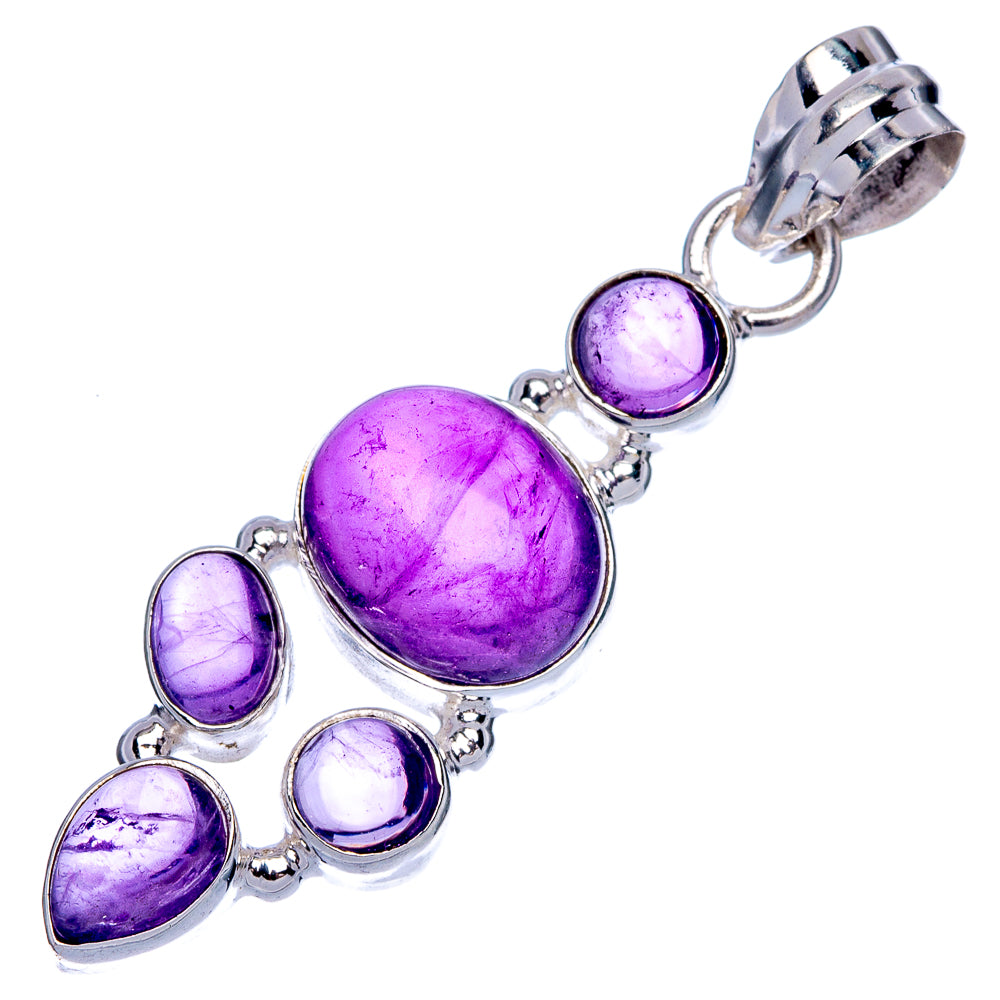 Amethyst Pendant 1 5/8" (925 Sterling Silver) P40139