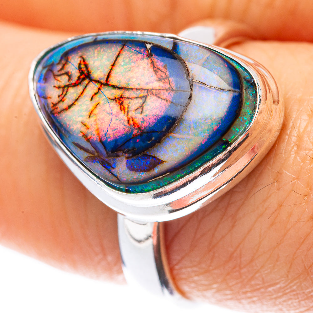 Rare Sterling Opal Ring Size 8.25 (925 Sterling Silver) R2227