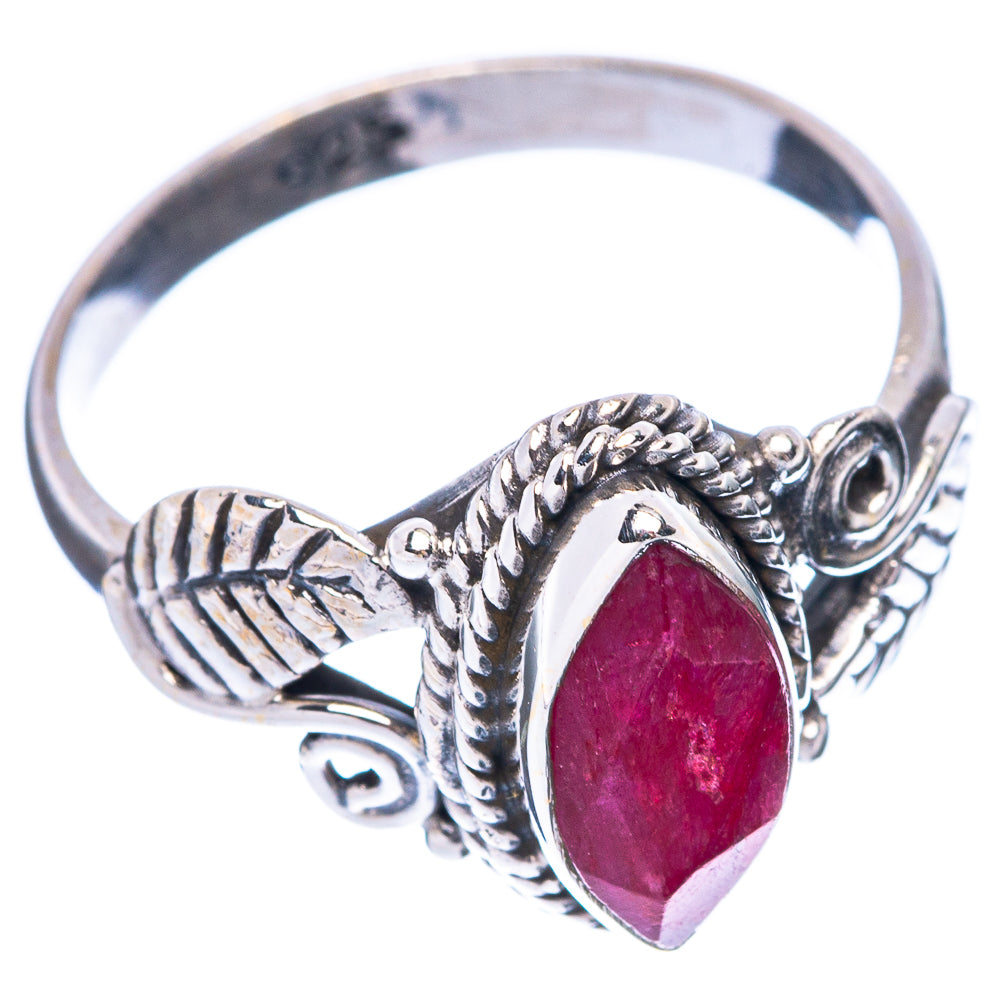 Red Sillimnate Ring Size 7 (925 Sterling Silver) R5548