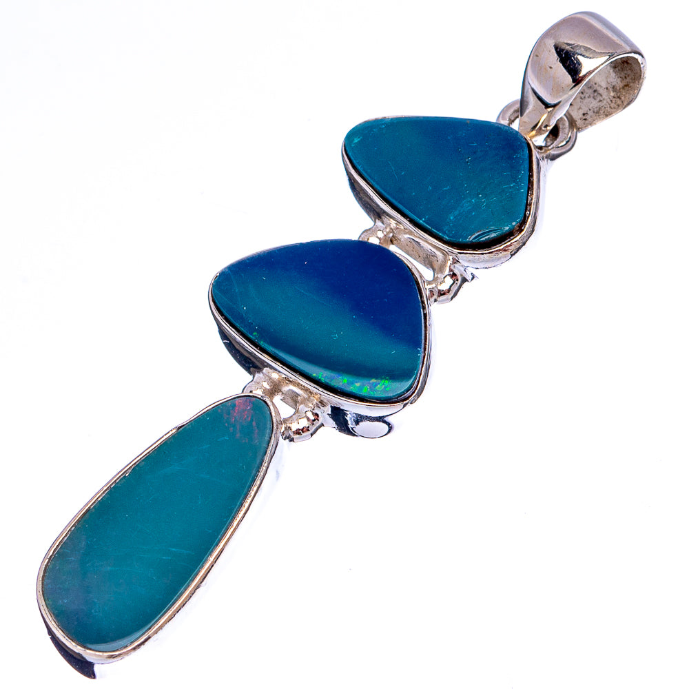 Rare Doublet Opal Pendant 2" (.925 Sterling Silver)