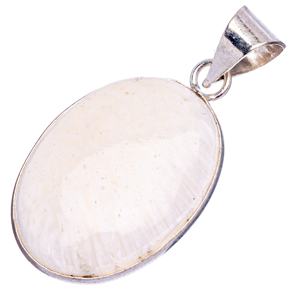 Scolecite Pendant 1 5/8" (Silver Plated)
