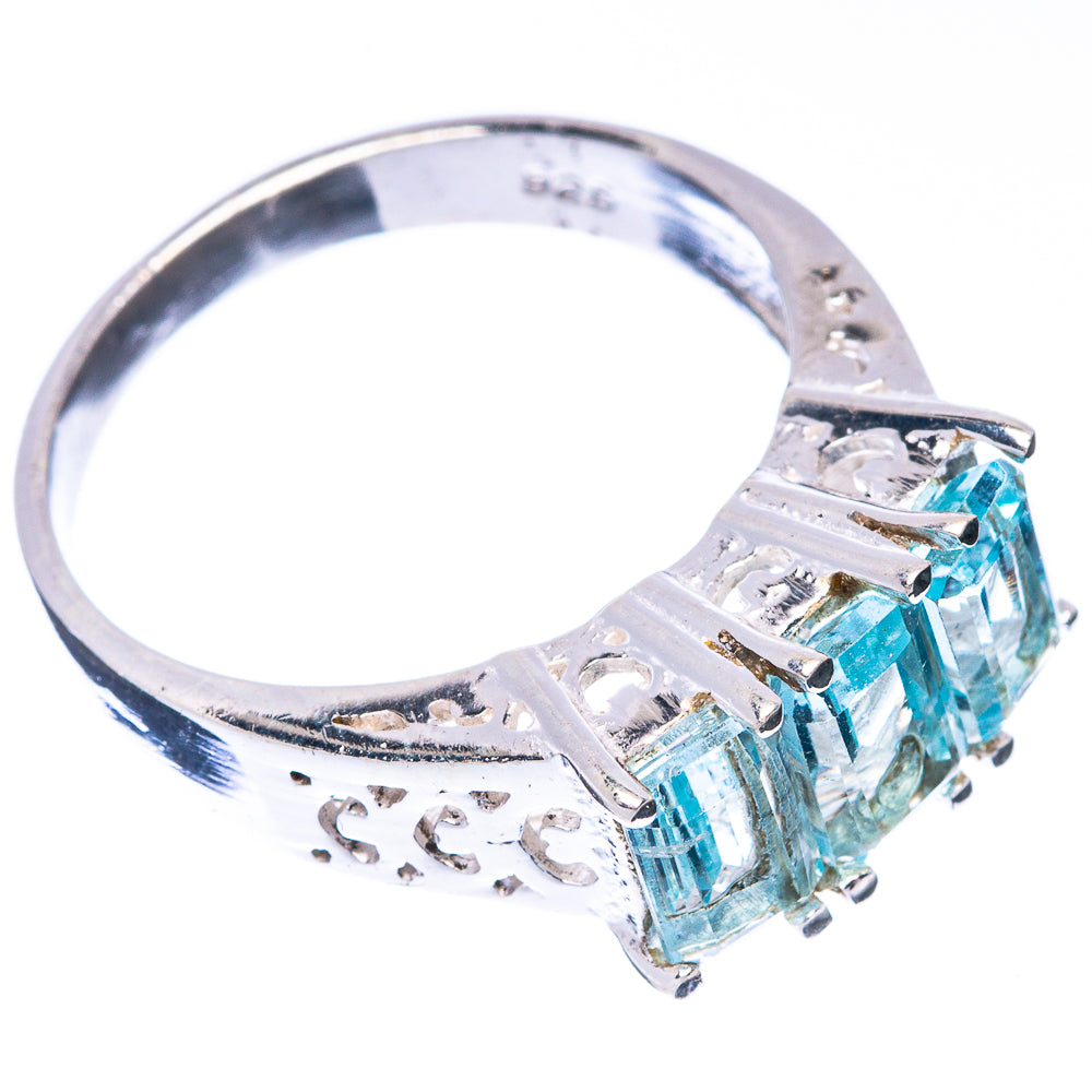 Blue Topaz Ring Size 6.5 (925 Sterling Silver) R5678