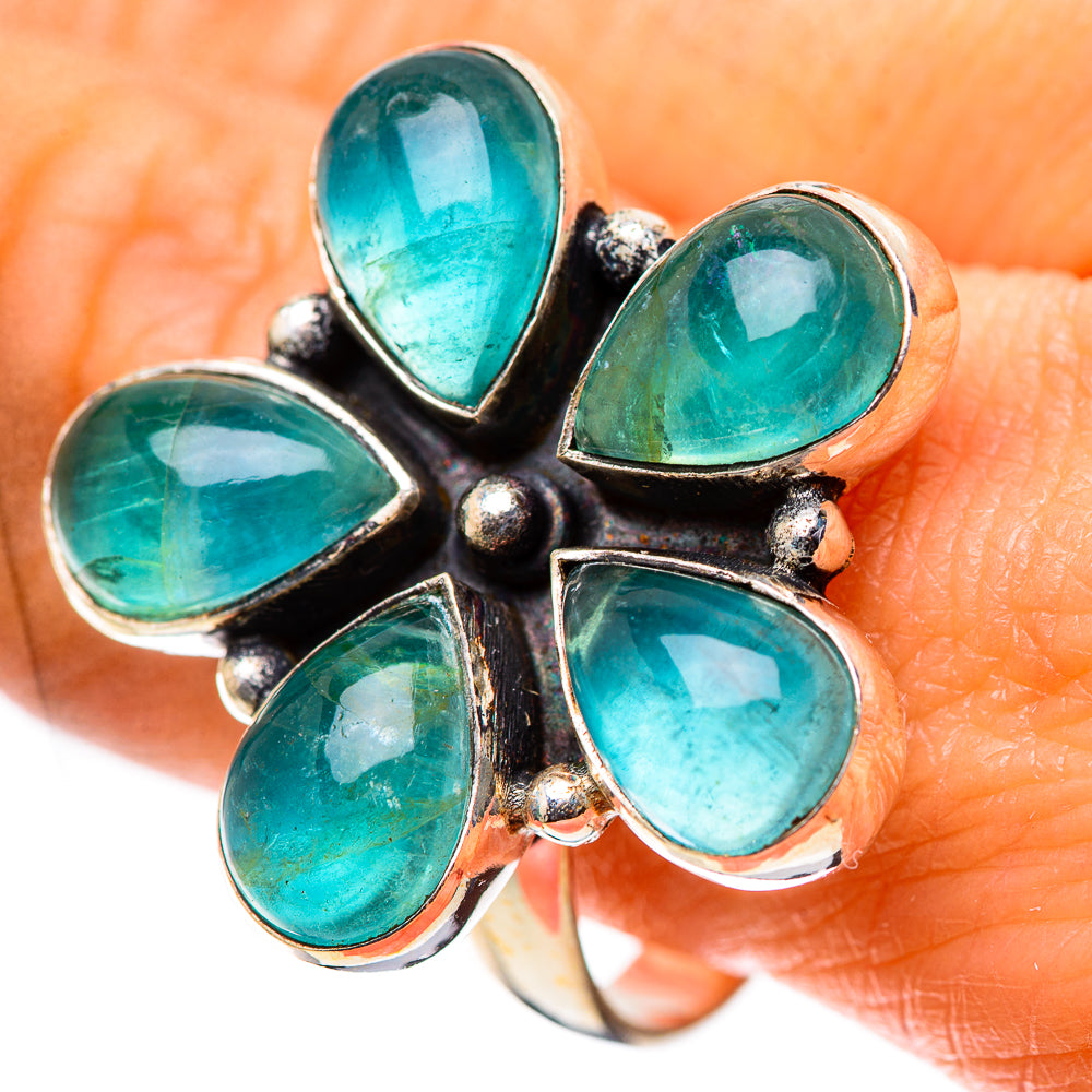 Large Blue Fluorite 925 Sterling Silver Ring Size 10.5 (925 Sterling Silver) RING139624