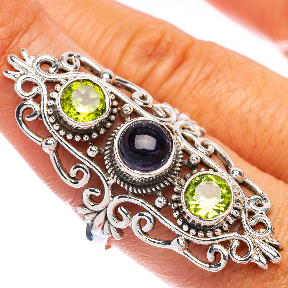 Large Tanzanite, Peridot Ring Size 9.75 (925 Sterling Silver) R144653