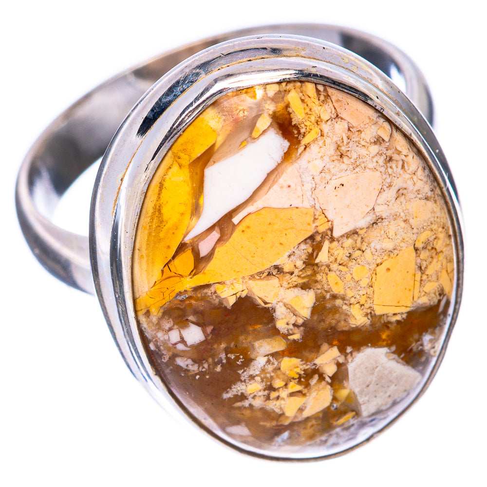 Brecciated Mookaite Jasper Ring Size 8 (925 Sterling Silver) R1615