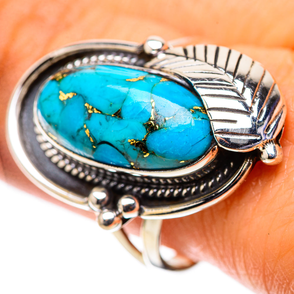 Blue Copper Composite Turquoise Ring Size 10 (925 Sterling Silver) RING138375