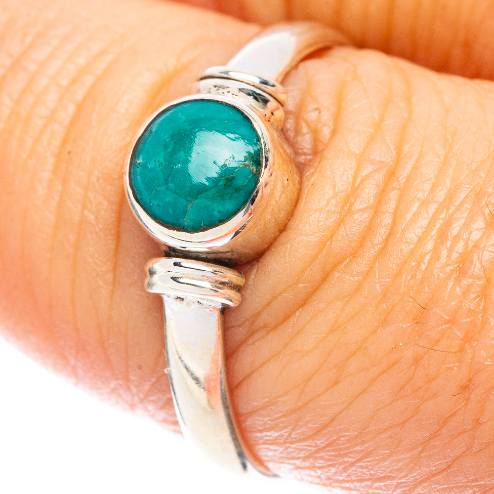 Turquoise Dainty Ring Size 8 (925 Sterling Silver) R5740