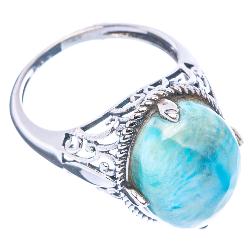 Rare Larimar Ring Size 7.25 (.925 Sterling Silver)