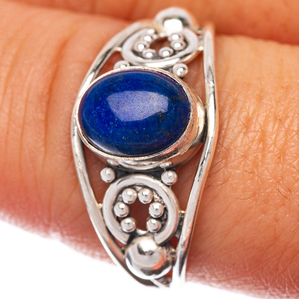 Lapis Lazuli Dainty Ring Size 9 (925 Sterling Silver) R145286