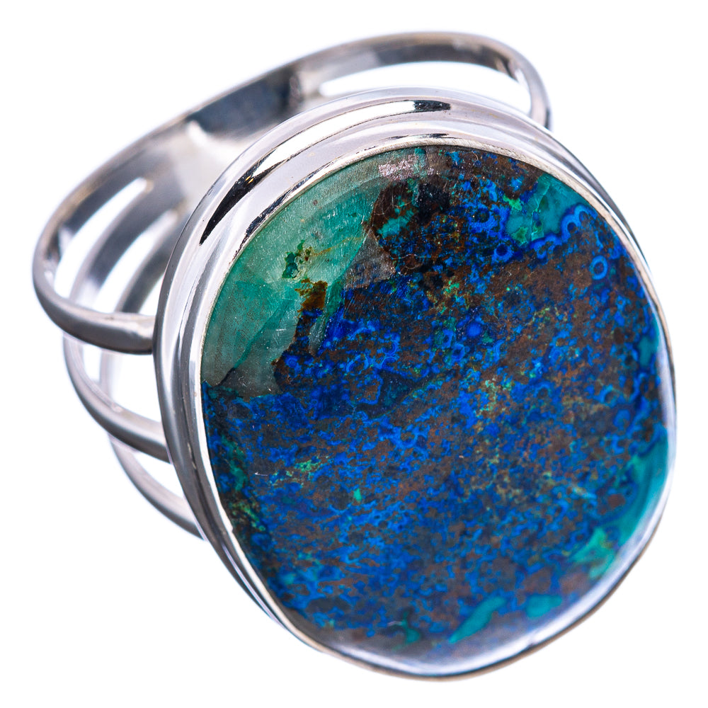 Premium Azurite Malachite Ring Size 10.5 (.925 Sterling Silver)