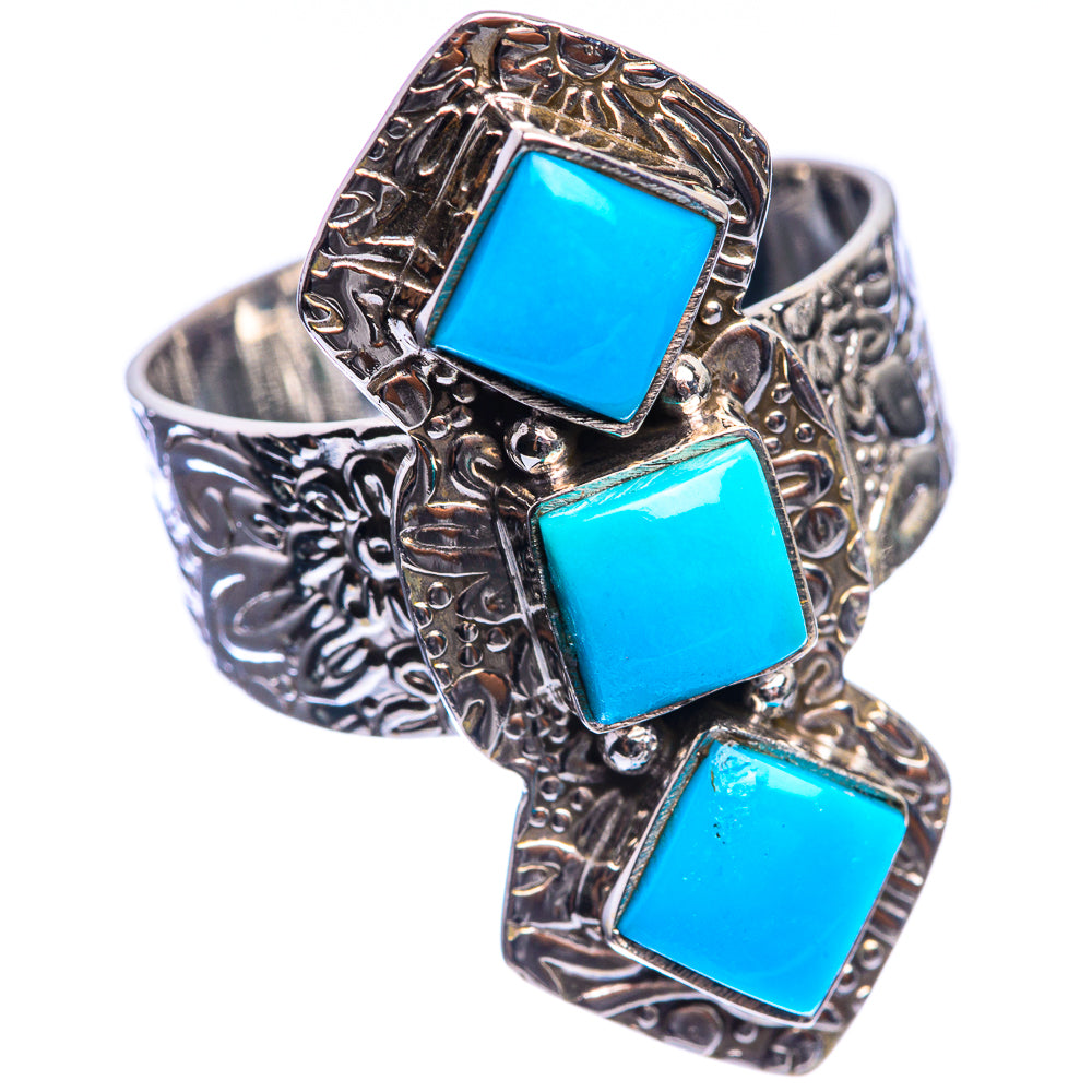 Sleeping Beauty Turquoise 925 Sterling Silver Ring Size 10