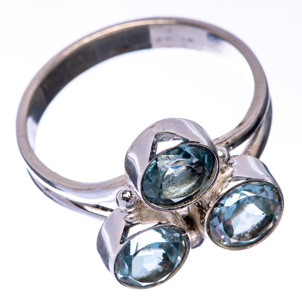 Blue Topaz Ring Size 7.75 (925 Sterling Silver) R145089