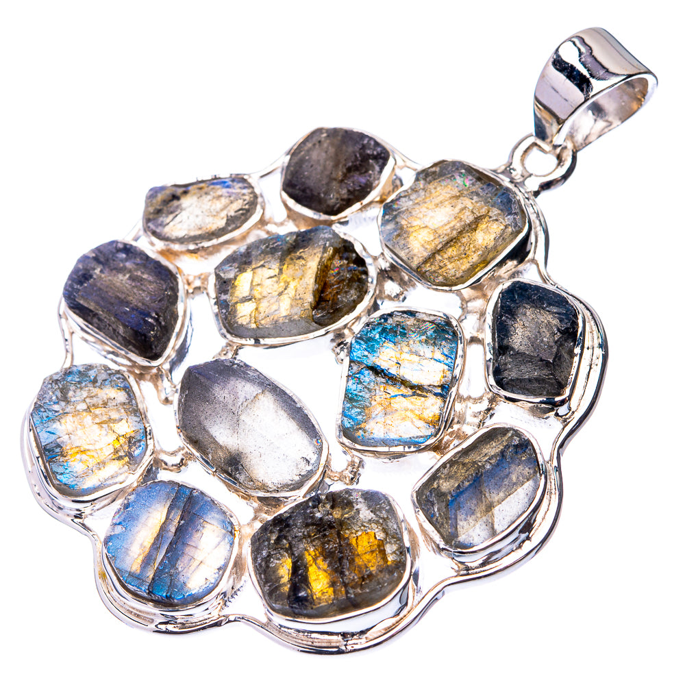 Signature Raw Labradorite Pendant 2 1/8" (925 Sterling Silver) P38740