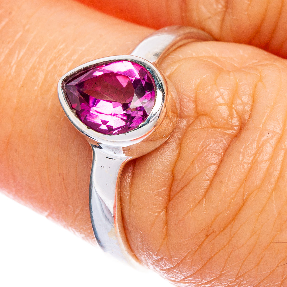Rare Pink Tourmaline Ring Size 6.5 (925 Sterling Silver) R147160