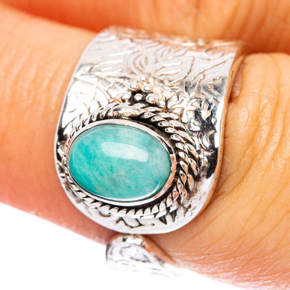 Amazonite Ring Size 6.5 (925 Sterling Silver) R3785