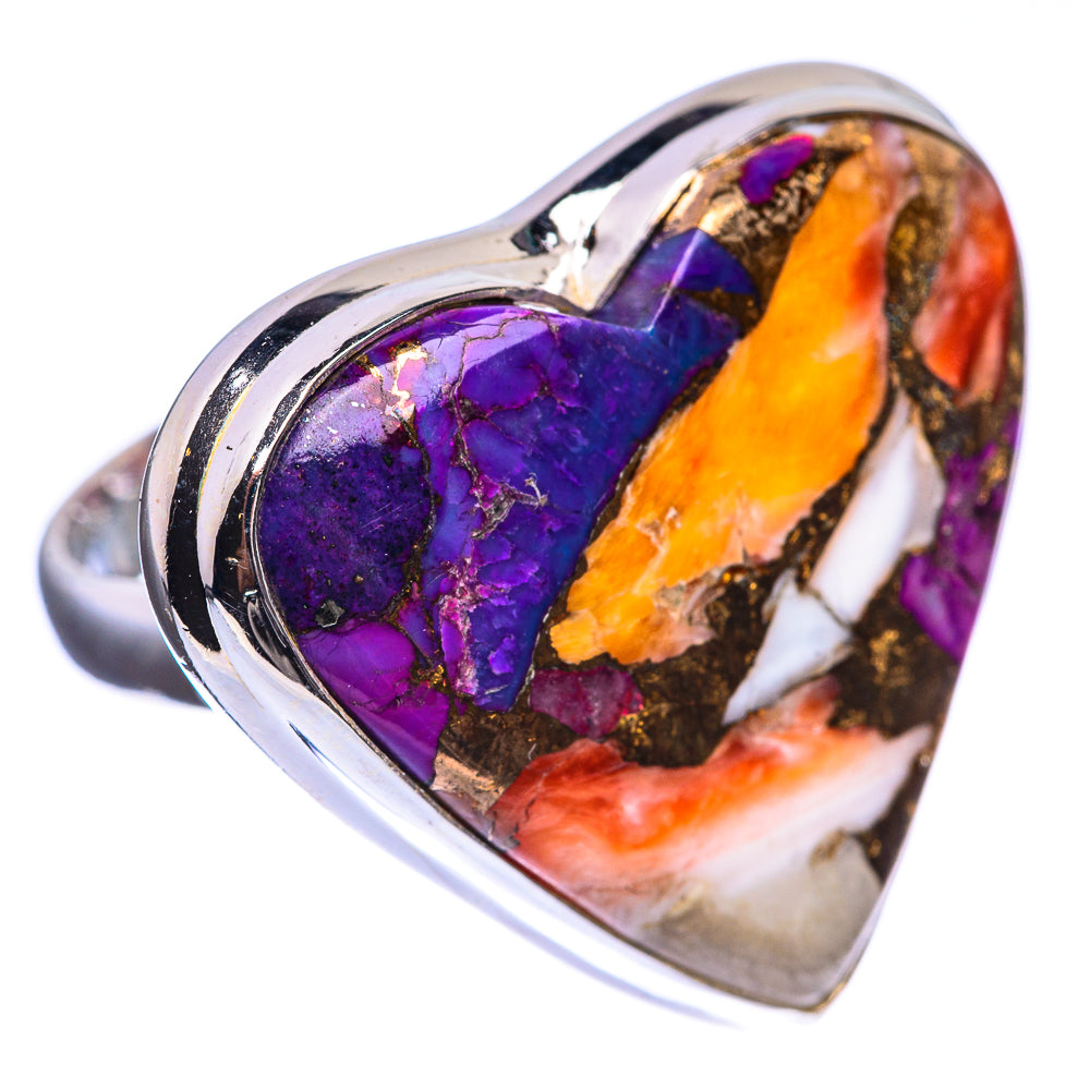 Large Spiny Oyster Turquoise 925 Sterling Silver Ring Size 6.25
