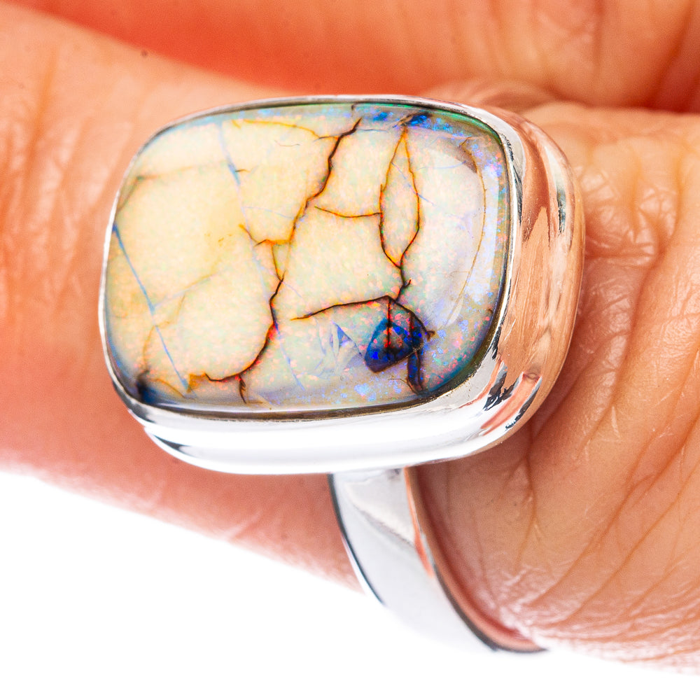 Rare Sterling Opal Ring Size 7.25 (925 Sterling Silver) R2912