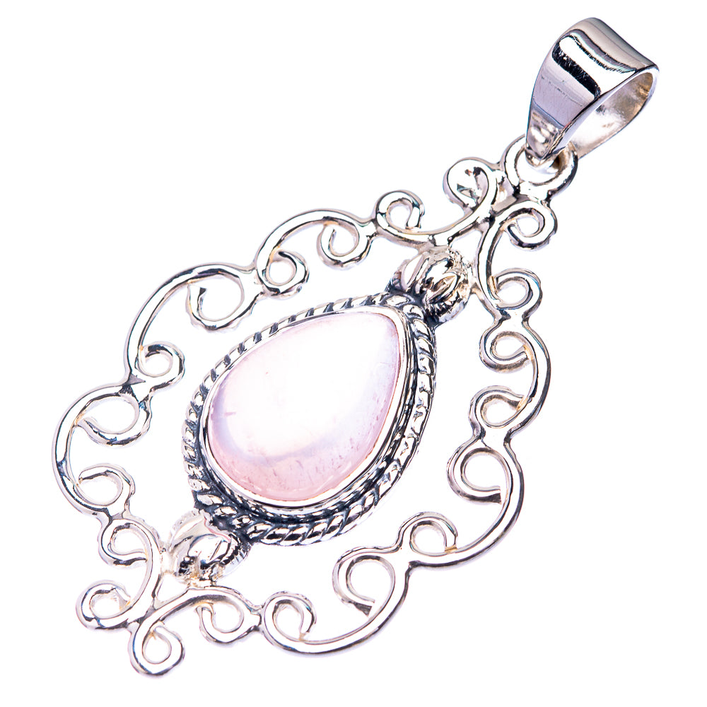 Premium Signature Rose Quartz Pendant 1 3/4" (925 Sterling Silver) P38754
