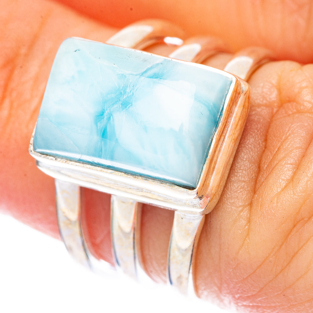 Larimar Ring Size 5.75 (925 Sterling Silver) R1687
