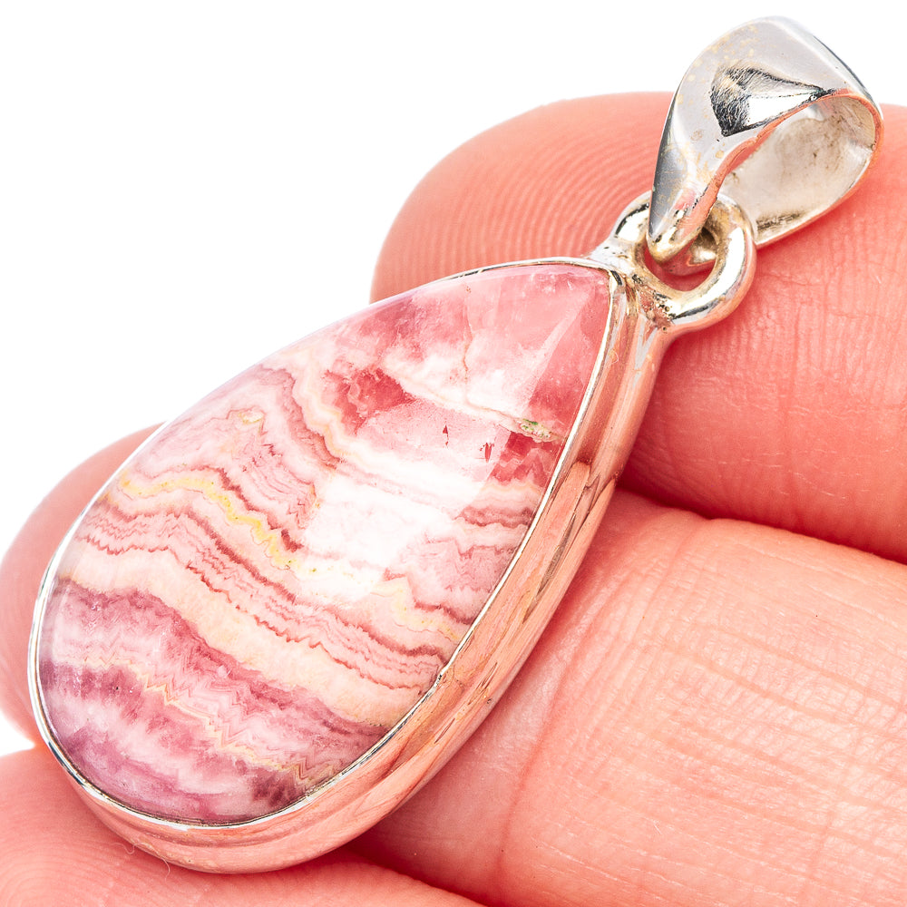 Rhodochrosite Pendant 1 3/8" (925 Sterling Silver) P44131