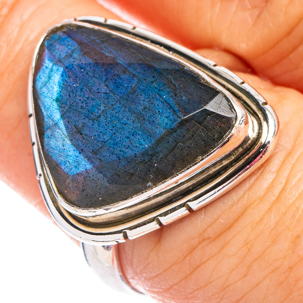 Labradorite Ring Size 7.5 (.925 Sterling Silver)