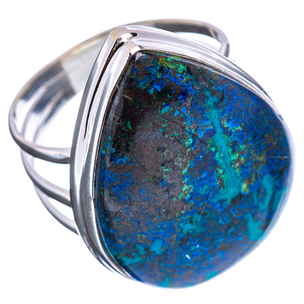 Premium Azurite Malachite Ring Size 10.75 (.925 Sterling Silver)