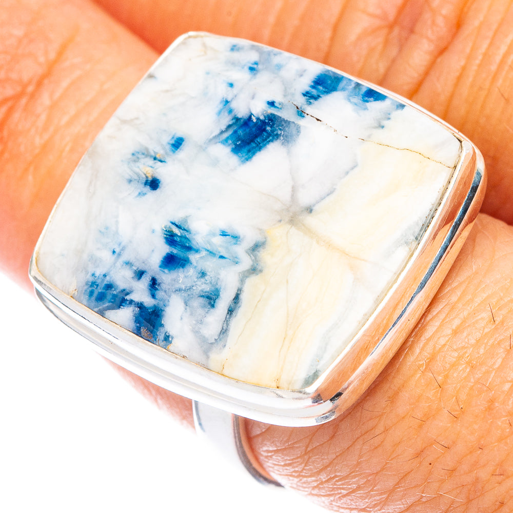 Blue Scheelite Ring Size 7 (925 Sterling Silver) R7073