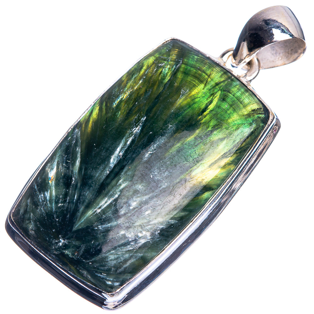 Seraphinite Pendant 1 7/8" (925 Sterling Silver) P39088