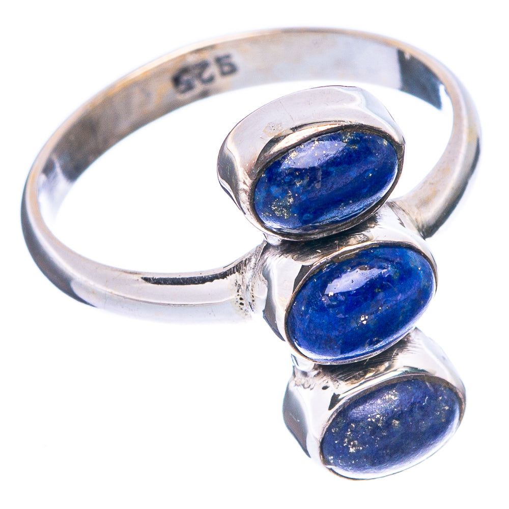 Lapis Lazuli Dainty Ring Size 8 (925 Sterling Silver) R5284