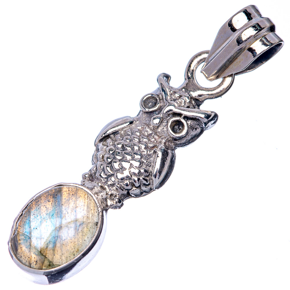 Labradorite Dainty Pendant 1 3/8" (925 Sterling Silver) P39886