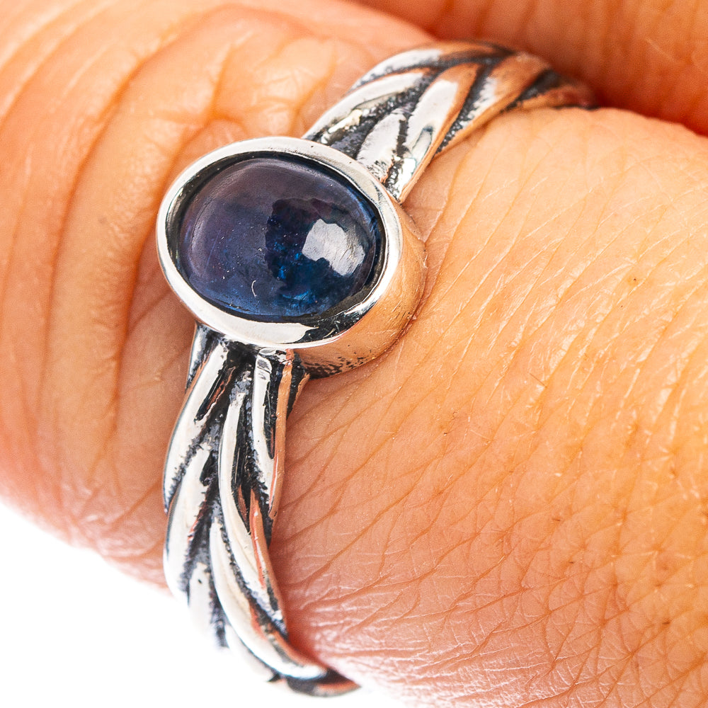 Kyanite Dainty Ring Size 7.5 (.925 Sterling Silver)