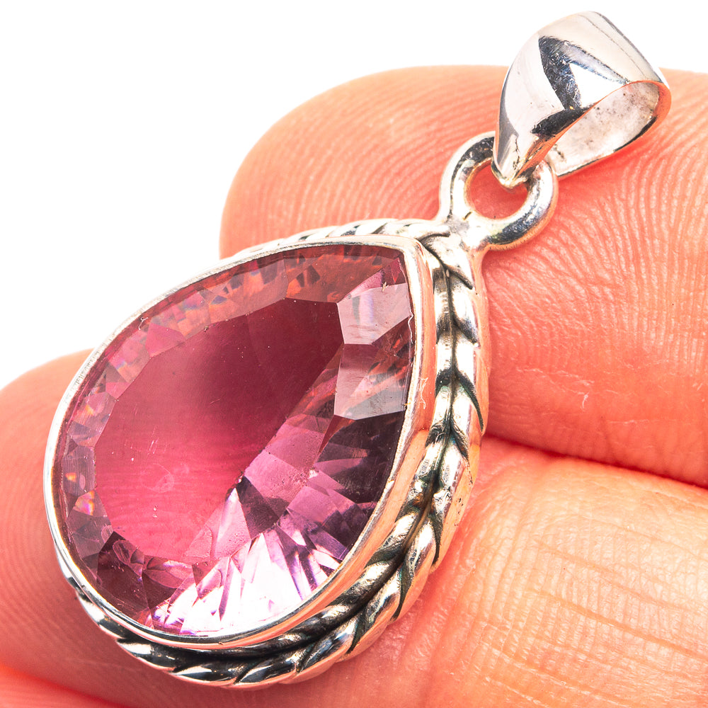 Alexandrite (Lab.) Pendant 1 1/4" (925 Sterling Silver) P38904