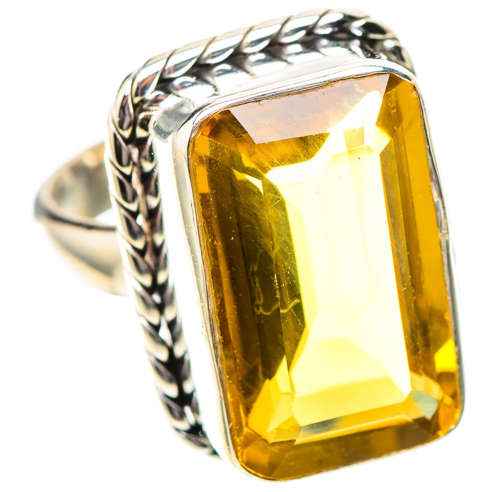 Faceted Citrine Ring Size 6.5 (925 Sterling Silver) RING138775