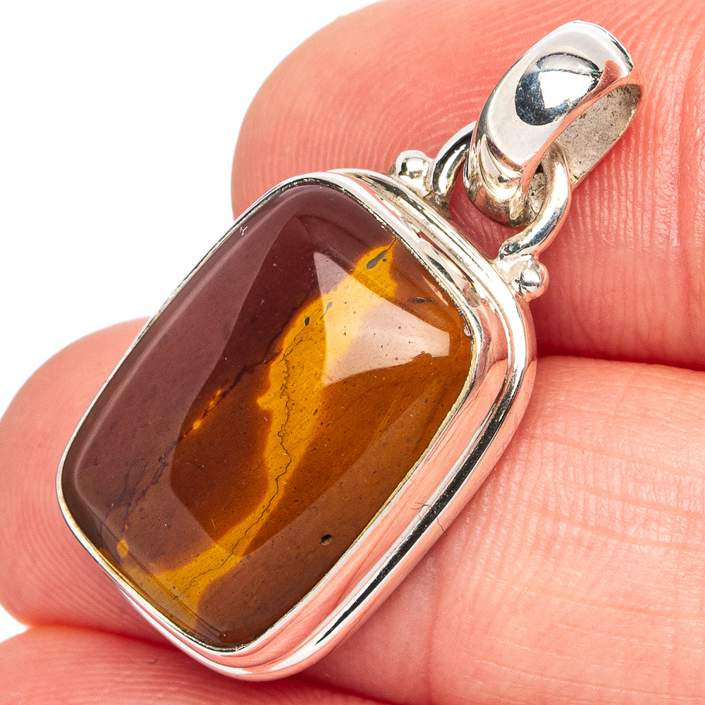 Mookaite Pendant 1 1/4" (.925 Sterling Silver)