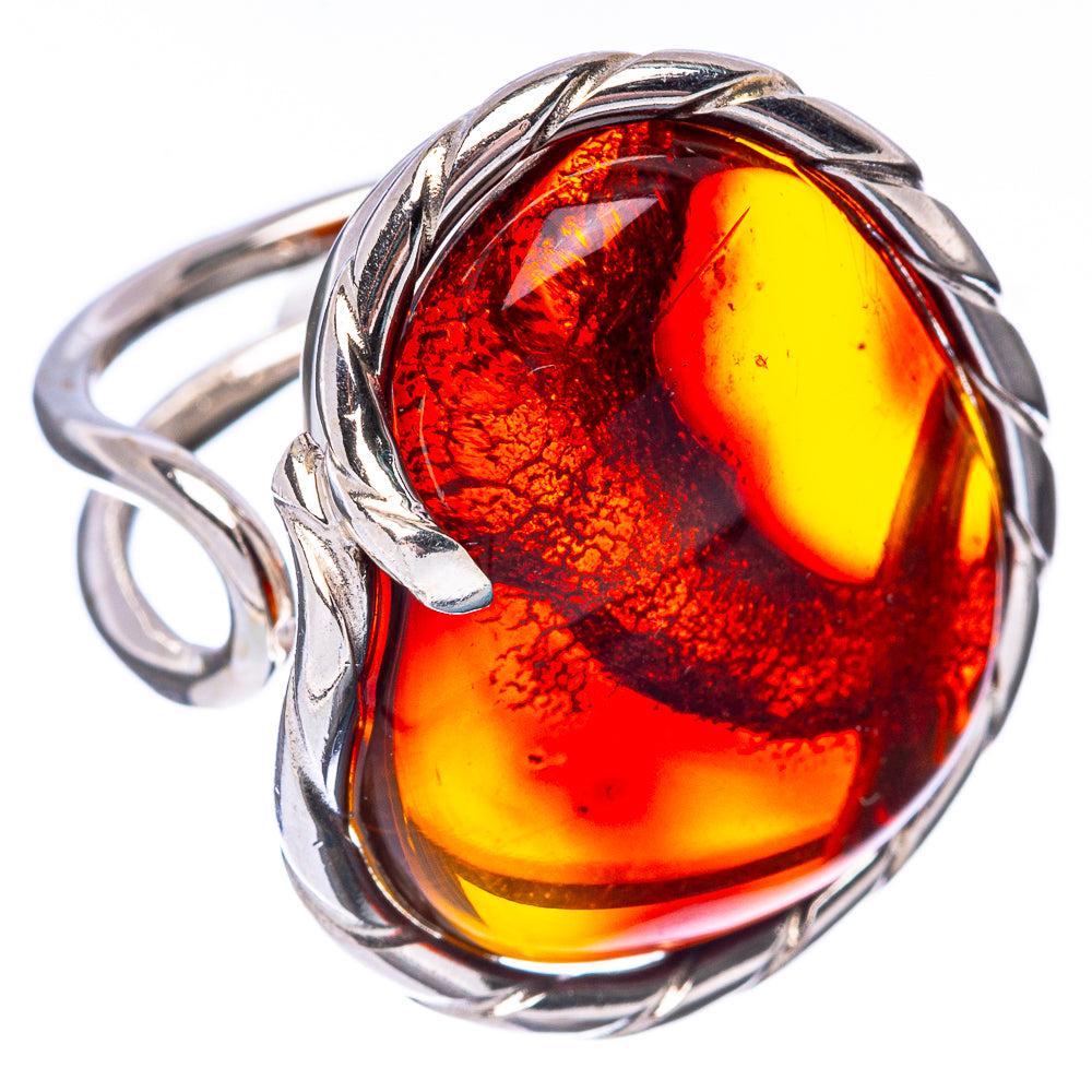 Baltic Amber Ring Size 8 (925 Sterling Silver) R1866