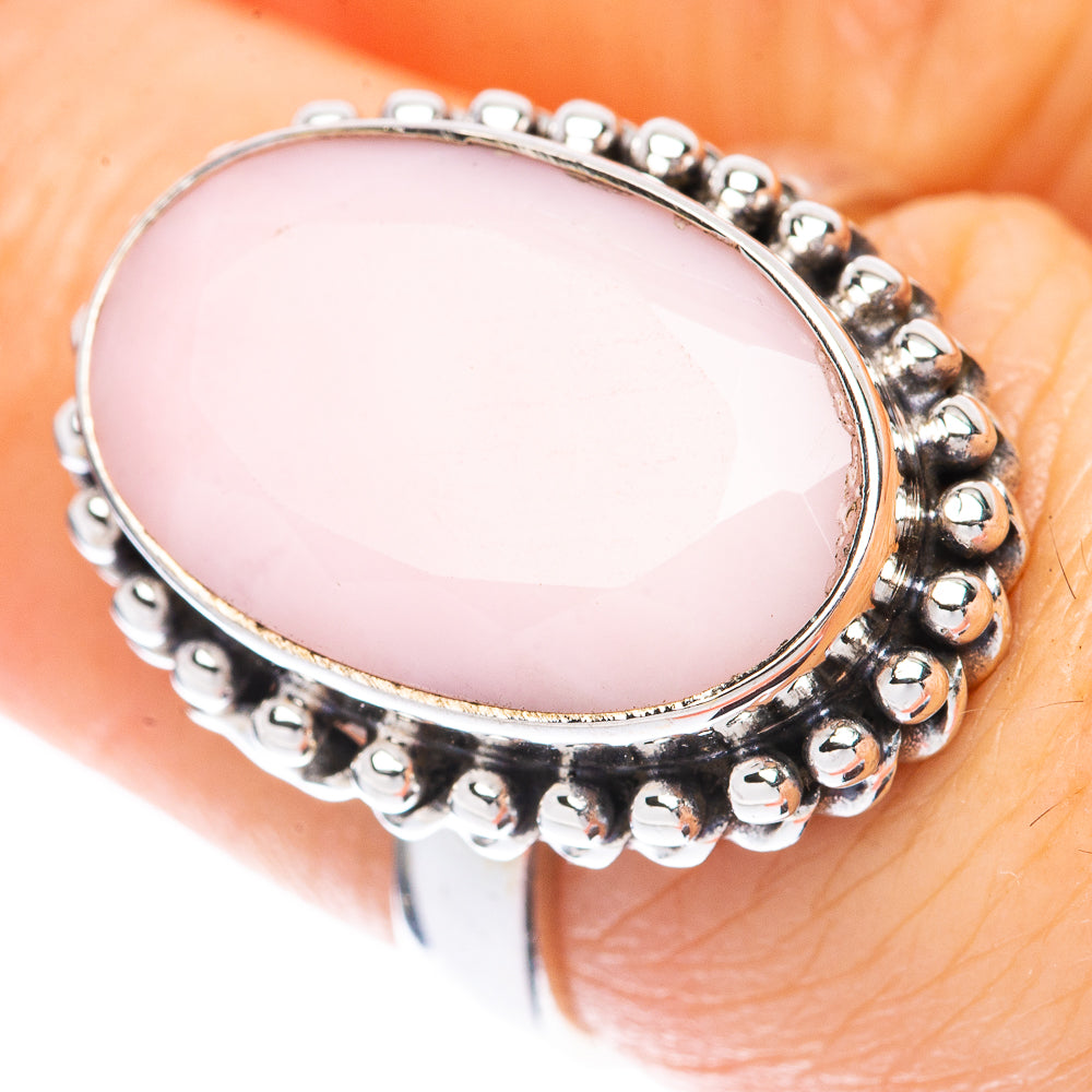 Pink Opal Ring Size 7 (925 Sterling Silver) R2119