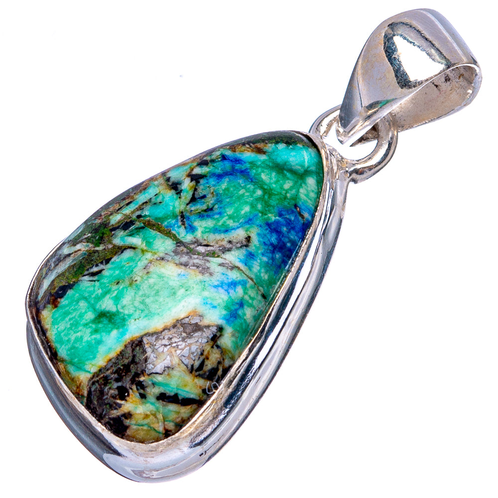 Azurite Pendant 1 3/8" (925 Sterling Silver) P43511