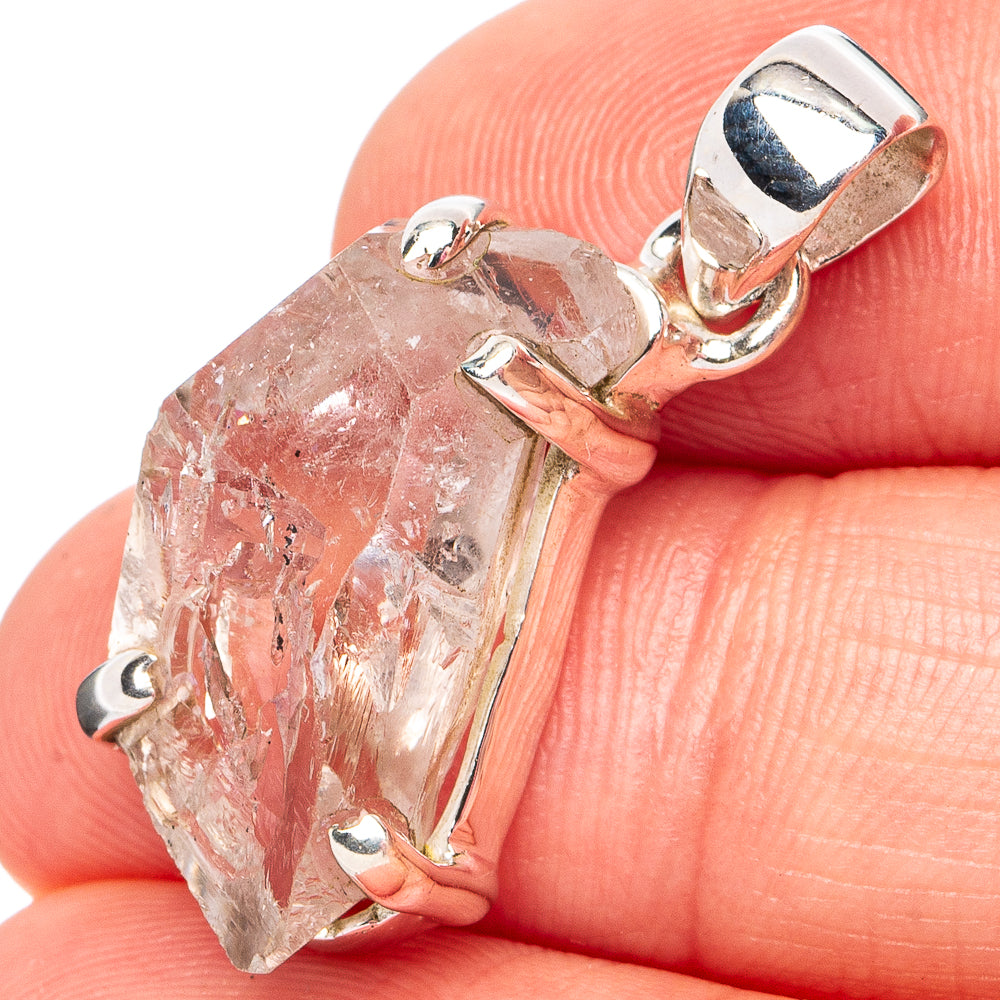 Herkimer Diamond Pendant 1 1/4" (.925 Sterling Silver)