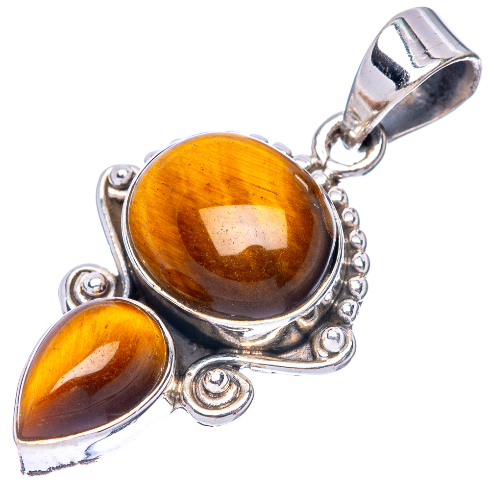 Tiger Eye Dainty Pendant 1 1/4" (925 Sterling Silver) P43558