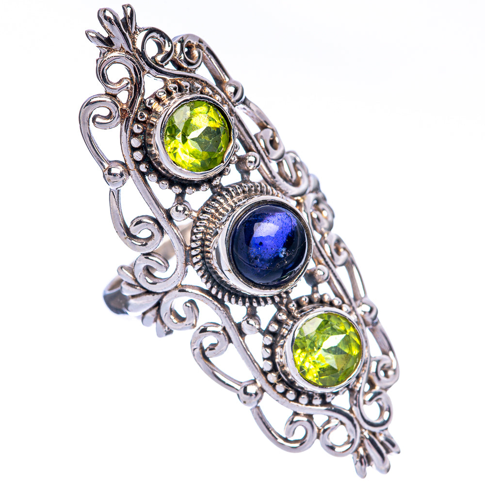 Large Tanzanite, Peridot Ring Size 8 (925 Sterling Silver) R144682