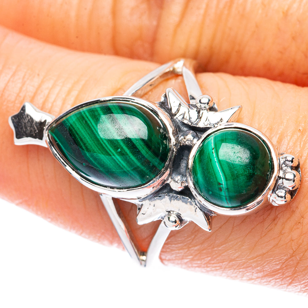 Asc Premium Malachite Ring Size 8 (925 Sterling Silver) R3446
