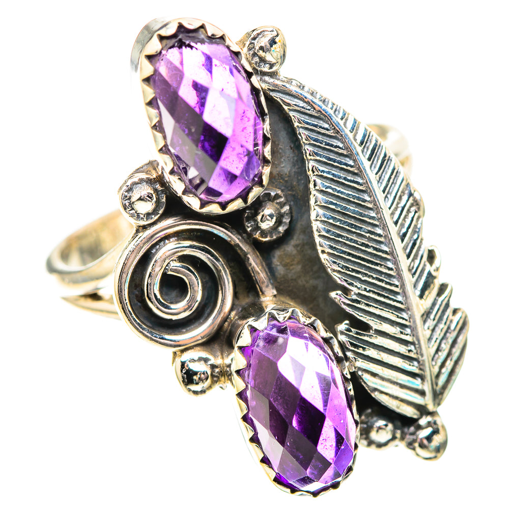 Faceted Amethyst 925 Sterling Silver Ring Size 9 (925 Sterling Silver) RING139611